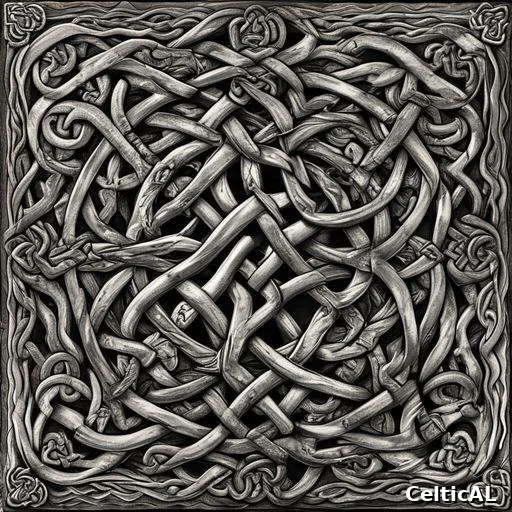 Nodo celtico in argento su sfondo legno