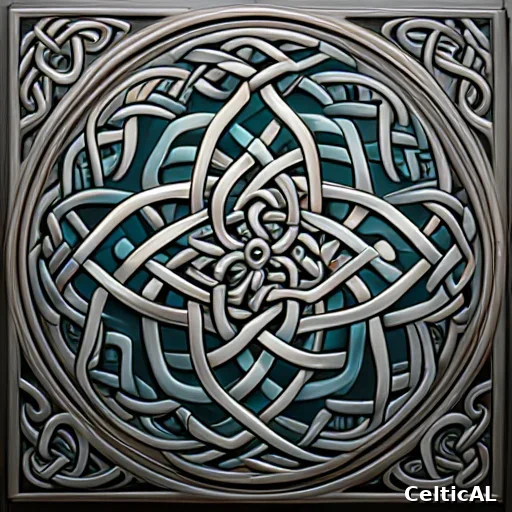 Nodo celtico: triskele a spirale in stile insulare irlandese